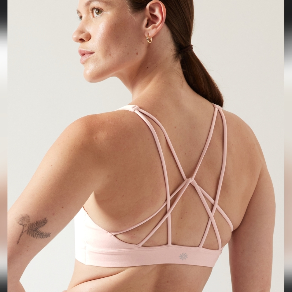 Athleta Solace bra, orchid pink, medium A-C cup